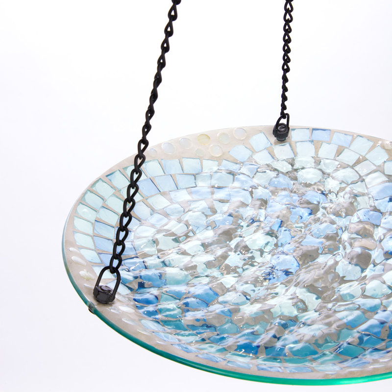 Aliyah-Lilly Glass Mosaic Birdbath