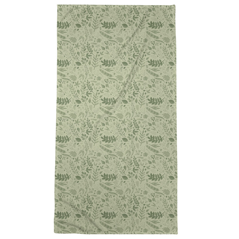 Beach Towel, Light Green, Microfiber