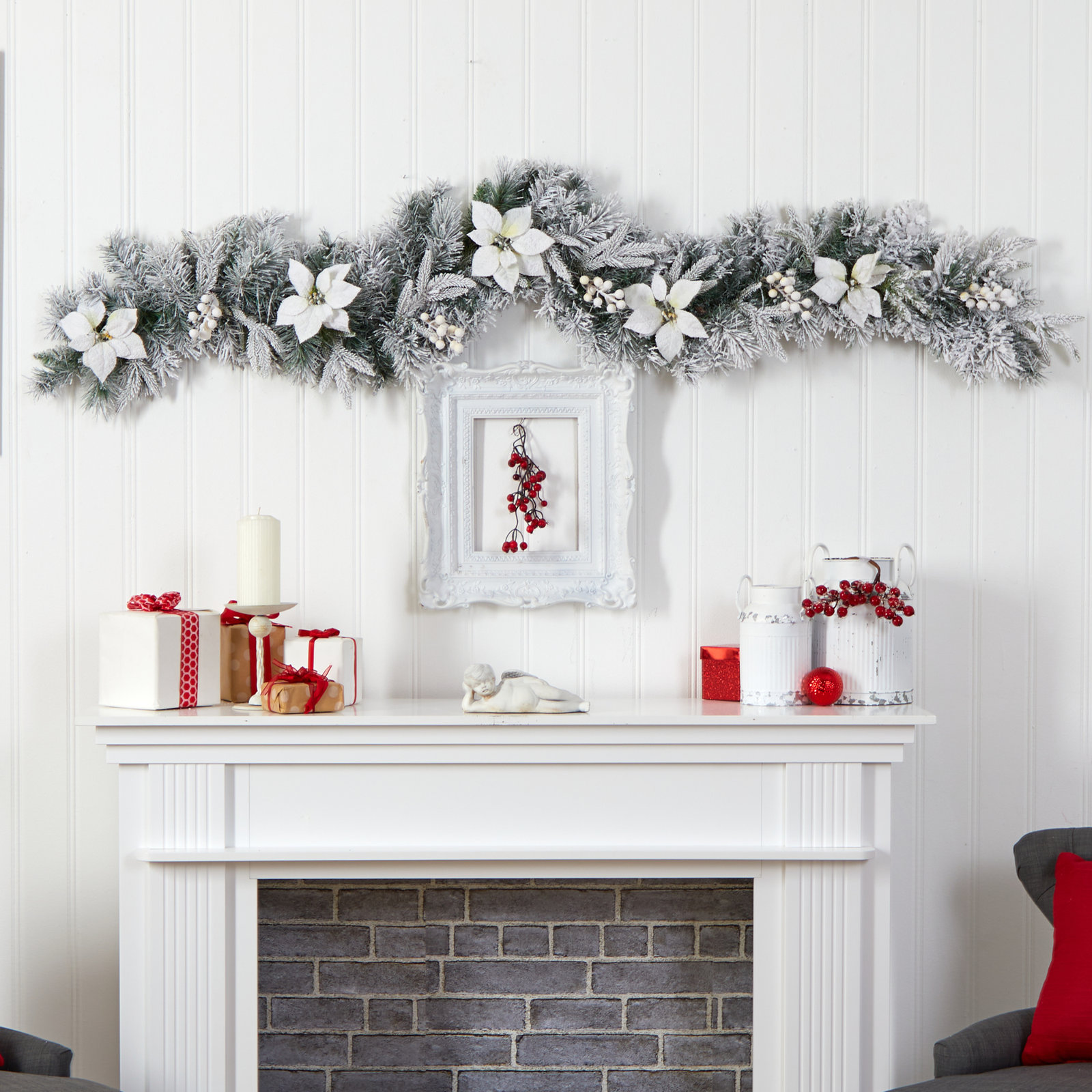 72'' in. Lighted Faux Garland