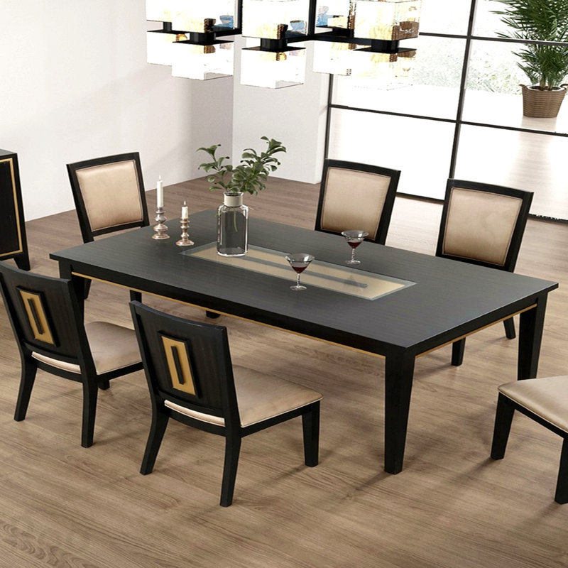 Table de salle à manger rectangulaire contemporaine