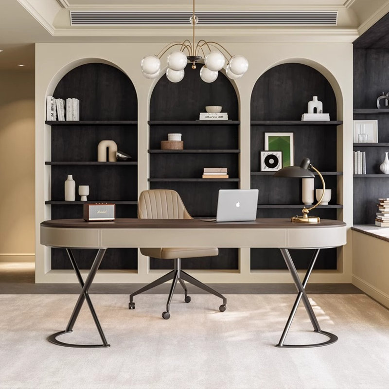 Bureau italien de style minimaliste, H 29,53 po x l 70,87 po x P 27,56 po