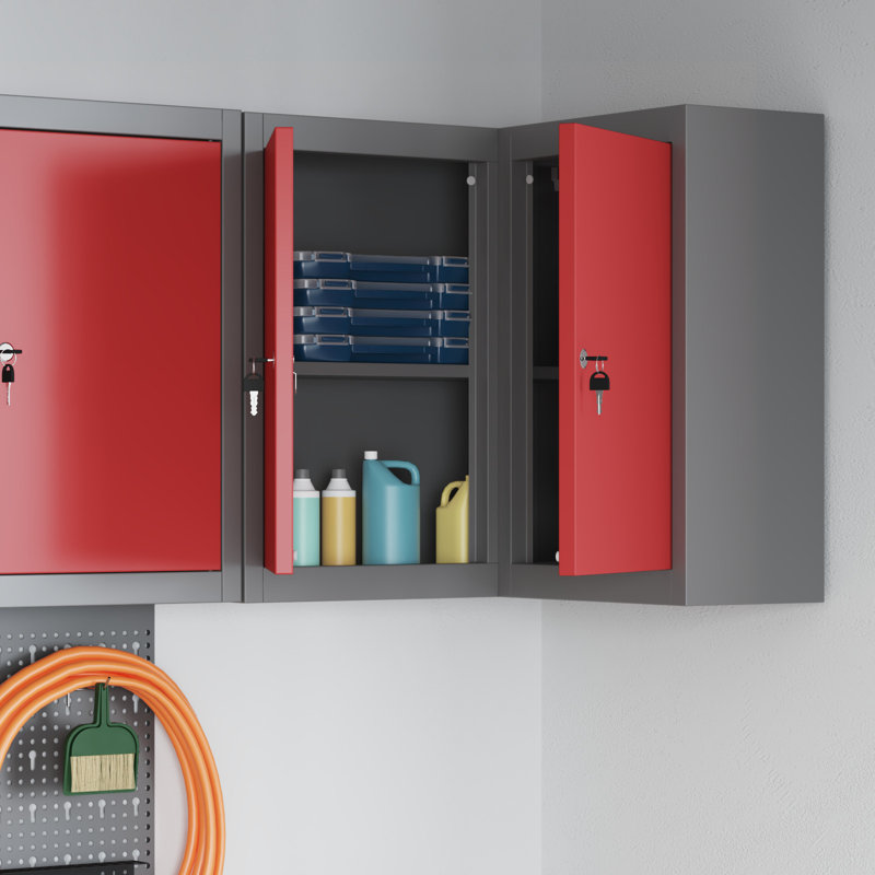 Tool Cabinet Grey, Red Cold-Rolled Steel 55 X 55 X 55 Cm, Red