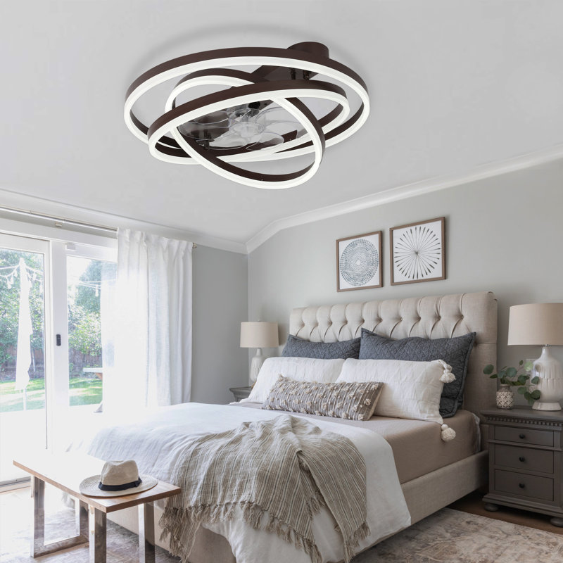 Ventilateur de plafond 24 po Hagensee, Marron foncé
