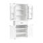 Armoire de salle de bain avec portes et tiroir - Blanc-982203854