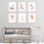 Delacerda «Be Kind, Be Graceful, Be Présent», ballerine florale, flamant rose, ensemble de 6 impressions sur papier