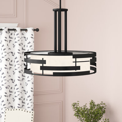 Carnbrock 3 - Light Dimmable Drum Chandelier