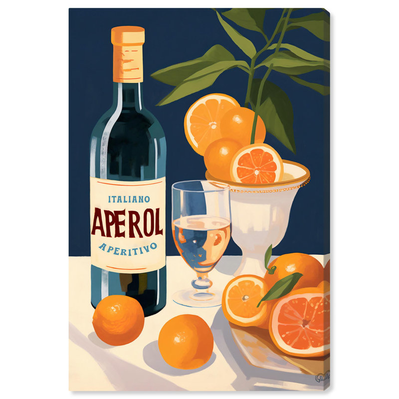 Art mural «Aperol Drink Drinks and Spirits» par Art Remedy, Toile tendue, H 30 po x l 20 po