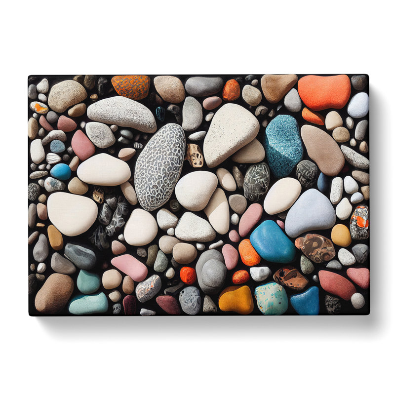 Pebbles By The River Vol.1 - Wrapped Canvas Print, 40cm H x 60cm W x 3cm D