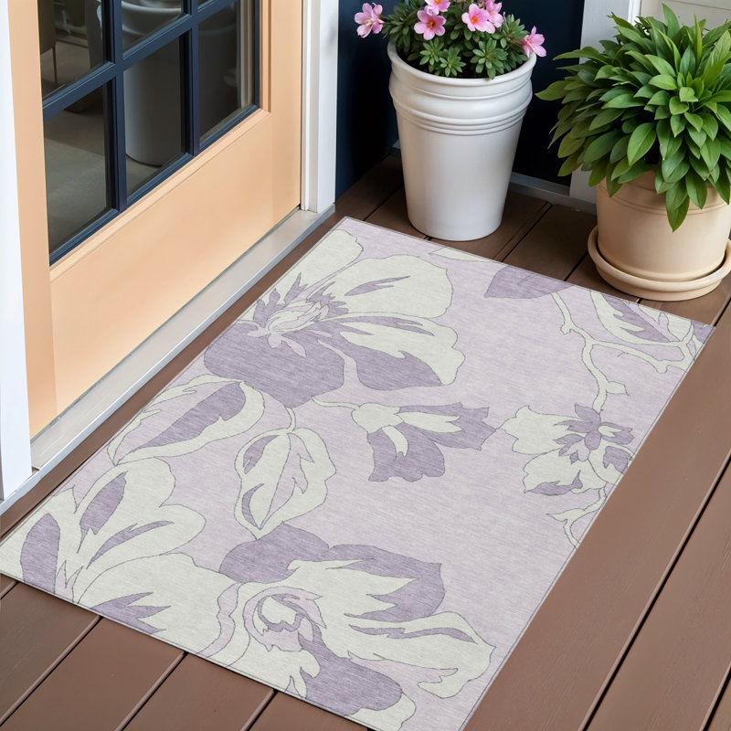 Tapis lavable intérieur / extérieur ivoire 3 pi x 5 pi