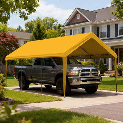 12' X 20' Carport Replacement Top Canopy Cover, Waterproof And UV Protected Garage Car Port Cover With Ball Bungee Cords