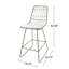 Paire de tabourets de comptoir Chic (2), tissu d'ameublement à l'eau, structure en fer, H 41,19 po, tabourets beige tendance, structure et - 2
