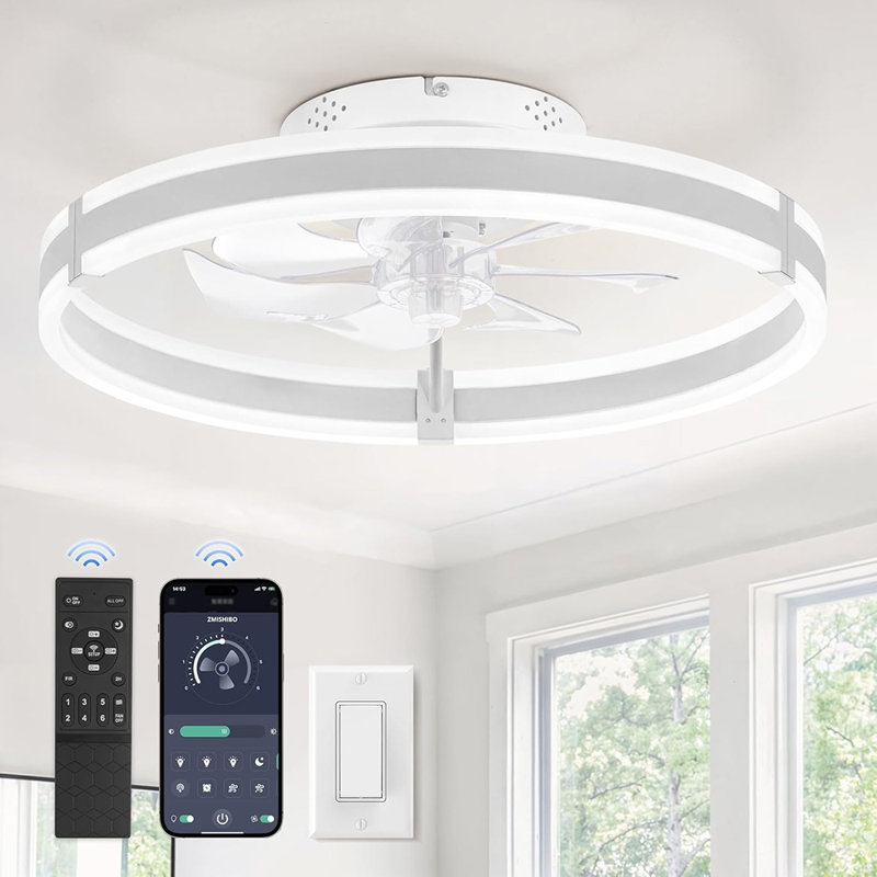 Ventilateurs de plafond avec lumières et télécommande, profil bas ...
