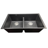 Low Divide 50/50 Double Bowl Undermount Granite Composite Undermount Sink