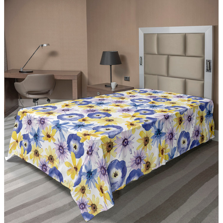 Ambesonne, drap plat floral pivoines, art botanique printanier