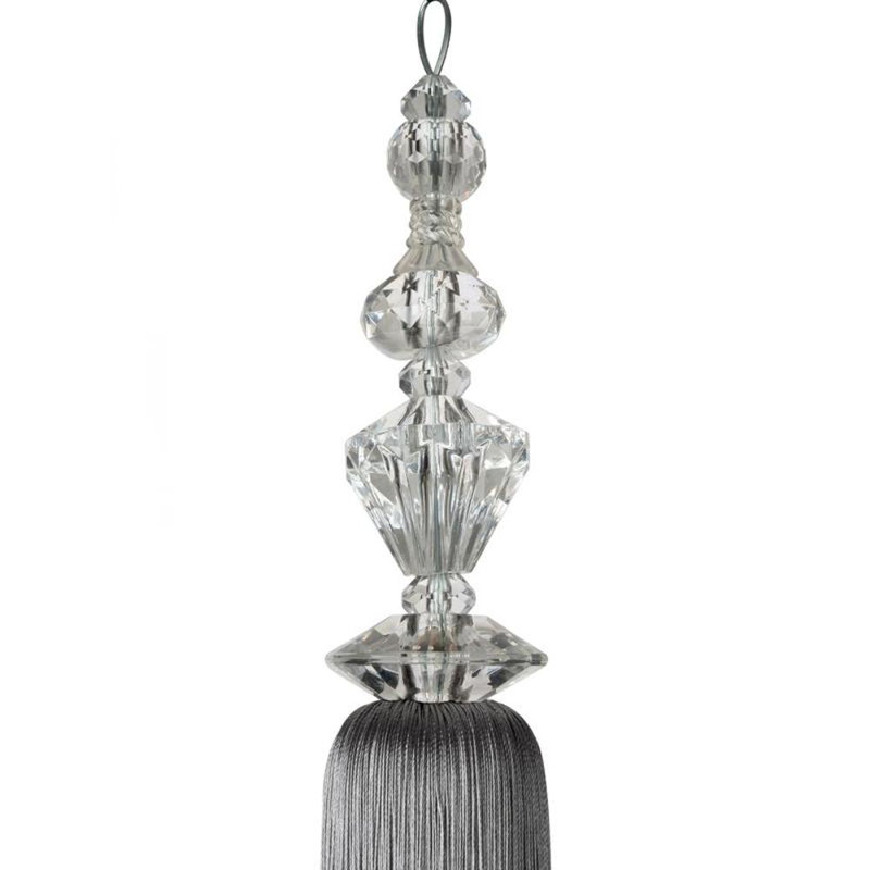 Glisson Fabric 8cm Curtain Tieback, Grey