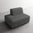 Berlare Upholstered Compression Gray Corduroy Modular Singler Side Accent Chair – Fully Compressed, No Assembly Required-1132892707