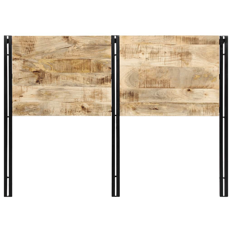 Headboard Solid Wood Mango And Iron, 100cm H x 140cm W x 2cm D