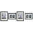 Beveled Picture Frame - Set of 4 with Mat