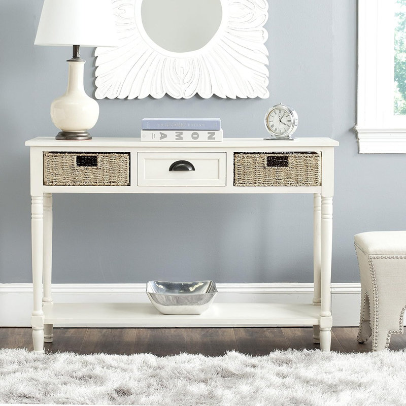 Console en bois massif 44,5 po Painswick, Blanchir