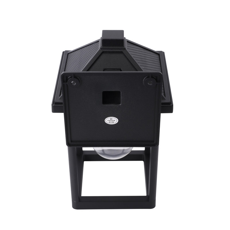 Outdoor Solar Pagoda Aluminum Motion Sensor Wall Sconce With Motion Sensor & Carbon Trim