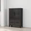 Armoire de rangement à 4 portes en fer, buffet / structure en métal - noir