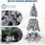 Arbre de Noël artificiel épinette enneigé avec lumières blanc chaud Prelit-1299477210