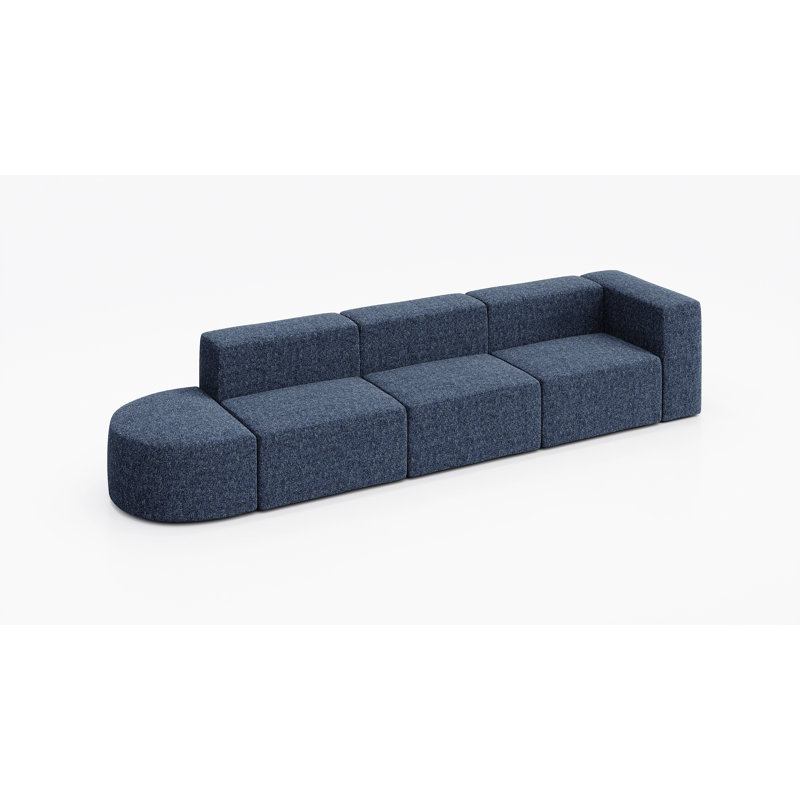 Canapé pour 4 personnes avec tissu, Geai bleu