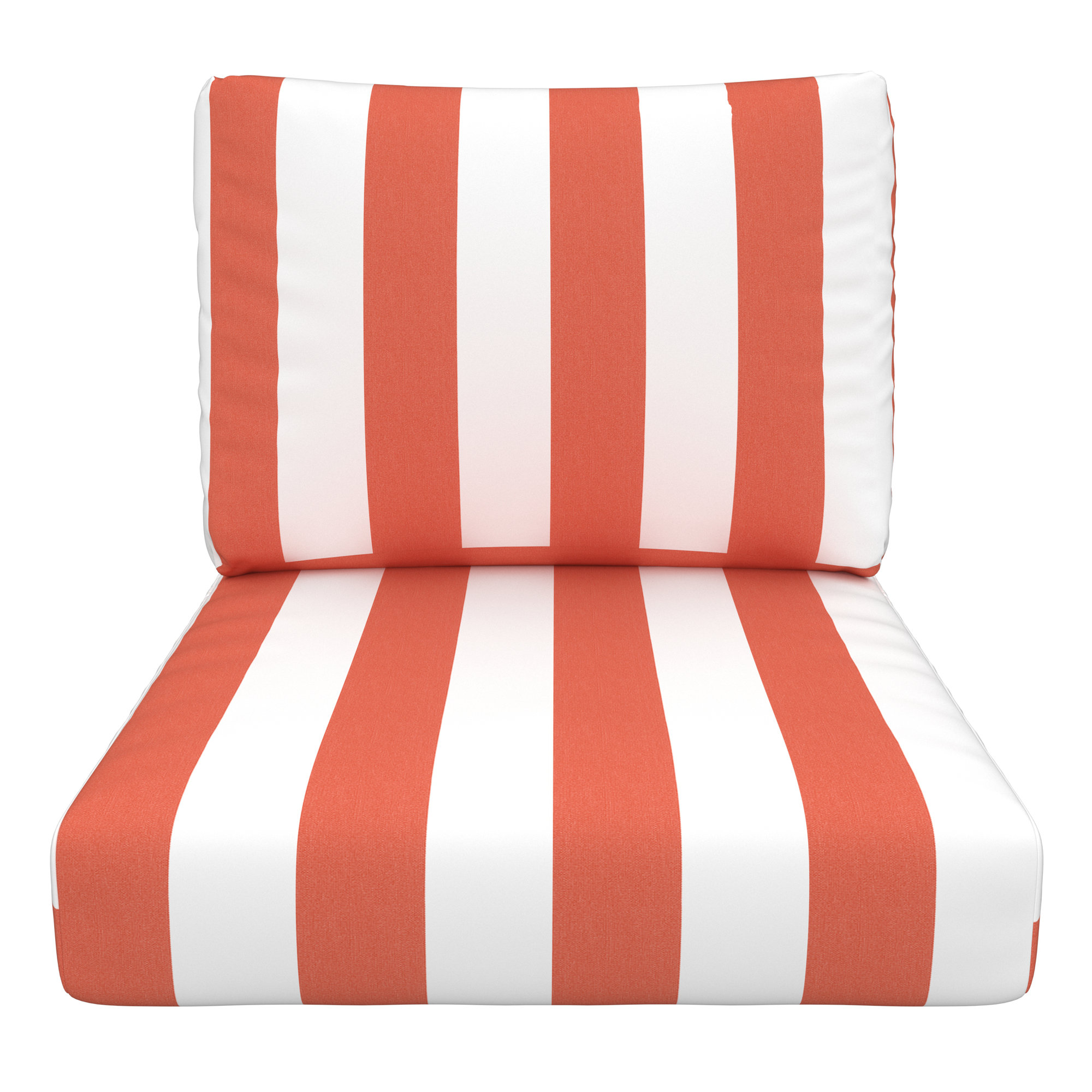 Amala Indoor/Outdoor Sunbrella® Cushion, 24" W x 5" D, Sunbrella Refuge Coral