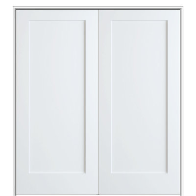 Shaker Solid Core Primed Prehung Interior Double Prehung Door