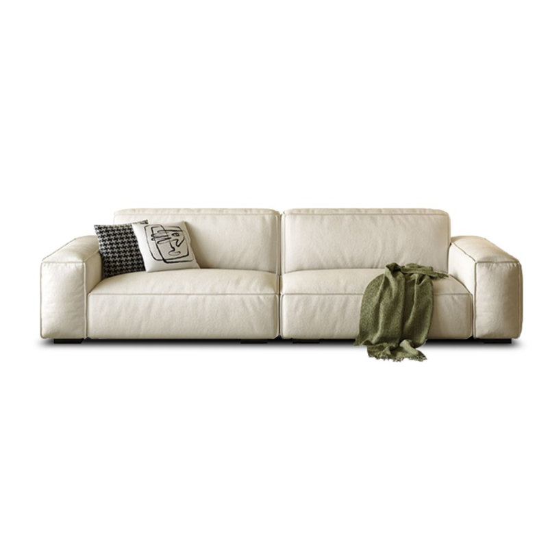 Coussin modulaire 100% polyester, H 29,13 po x l 110,24 po x P 37,4 po, Blanc