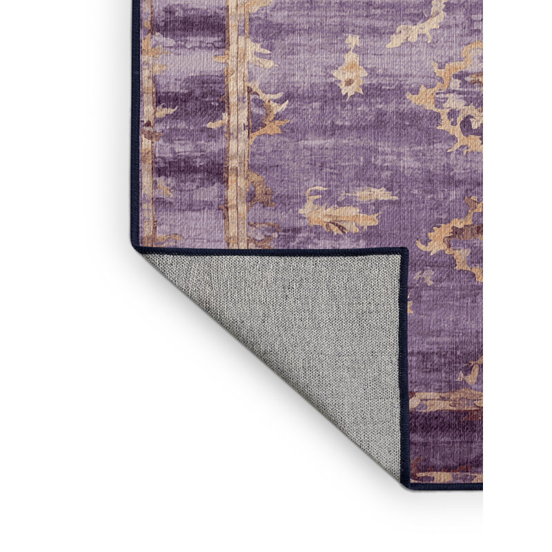 Tapis mauve lavable à la machine, Rectangle 8 pi x 10 pi