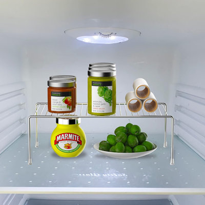 Ensemble de 6 grandes étagères de rangement, comptoir de cuisine antirouille et tablette d'armoire, organisateur de support de rangement pour cuisine, réfrigérateur, armoire, salle de bain, chrome