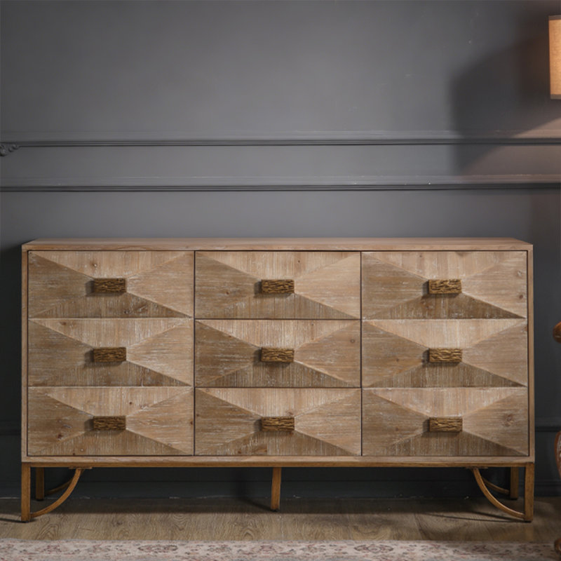 Buffet Retro, H 32,09 po x l 59,45 po x P 17,32 po