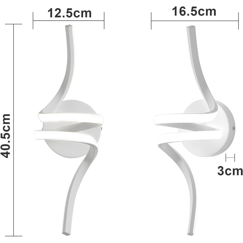 Wall lamp indoor LED wall light modern: wall lamp for staircase hallway living room bedroom balcony design aluminum wall lighting - 7W warm white 3000K