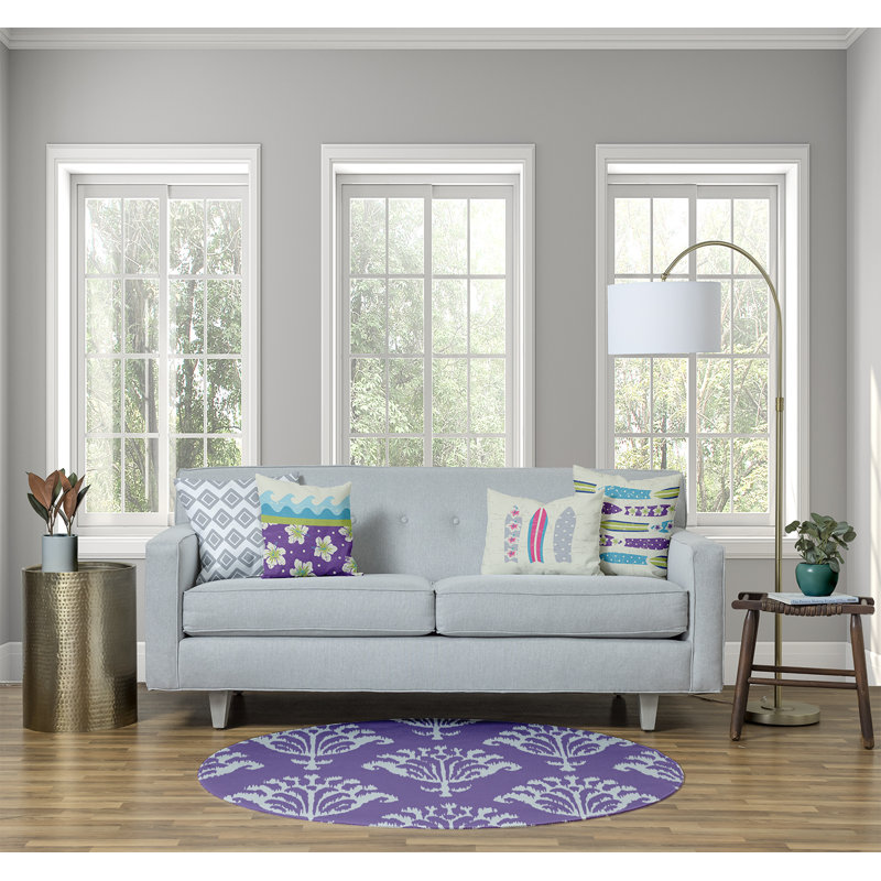 Brockside Chenille Floral Indoor Rug, Round 5'