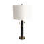 27" Comsouth Marble Table Lamp, Black/White