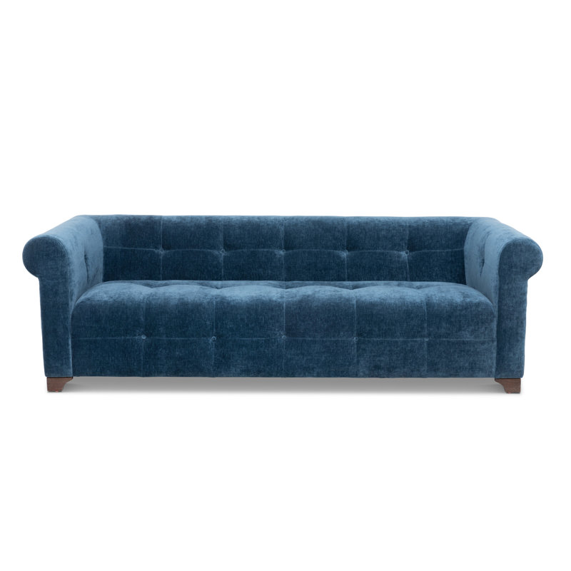 Tuxedo Sofa, Taupe, Blue