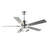Briteny 52" Reversible Chrome Modern Ceiling Fan with LED Light and Remote, 6 Speed DC Motor-1950203221