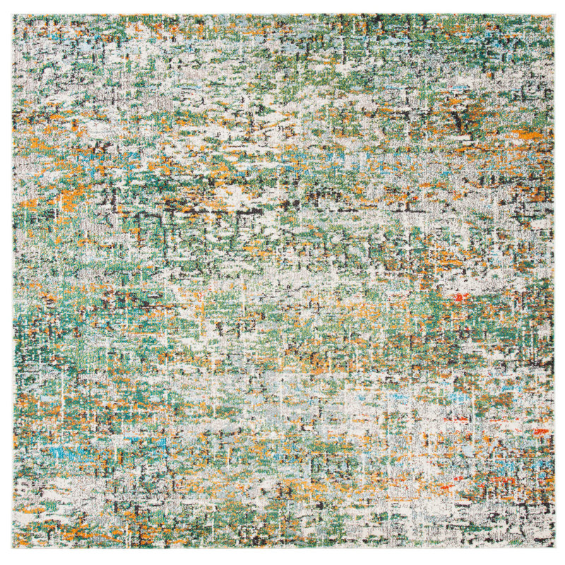 Jyn Performance Abstract Rug, Square 3'