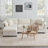 113'' Upholstered L-Shape Sectional Cloud Couch With Storage Ottoman-1307715042