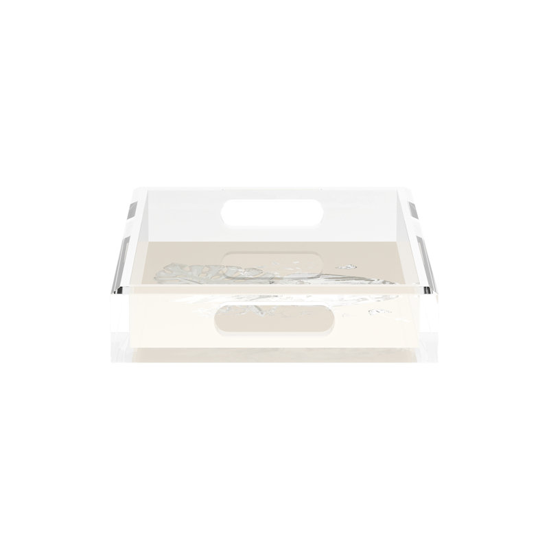 Monkey Large Jungle Acrylic Rectangle Decorative Tray, Green Which, 17"W x 10.5"D x 2"H