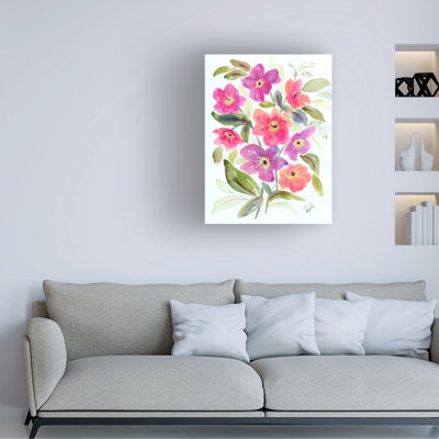 Art mural sur toile tendue - «Hellebore Stems» de Suzanne Allard pour décoration de salon, de chambre à coucher ou de bureau - 24 x 32