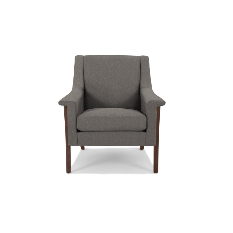 Fauteuil Arlo, Noyers, Polyester pierre à feu