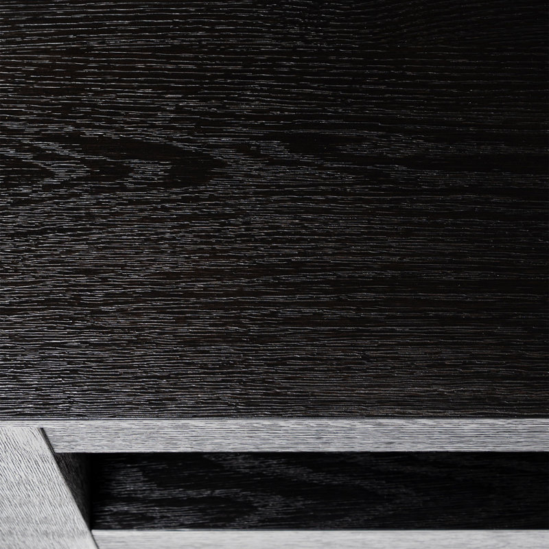 Maven Lane Paulo Wooden Side Table, Weathered Black