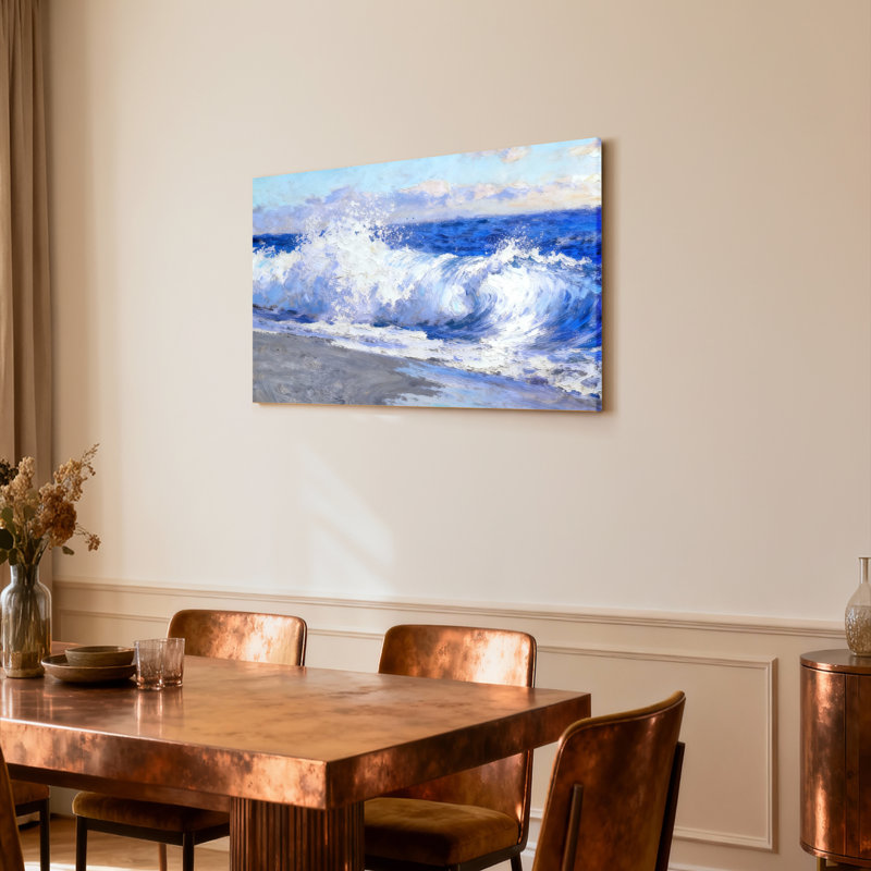 «Ocean Wave Landscape», reproduction d'art sur toile tendue sur toile, H 16 po x l 24 po