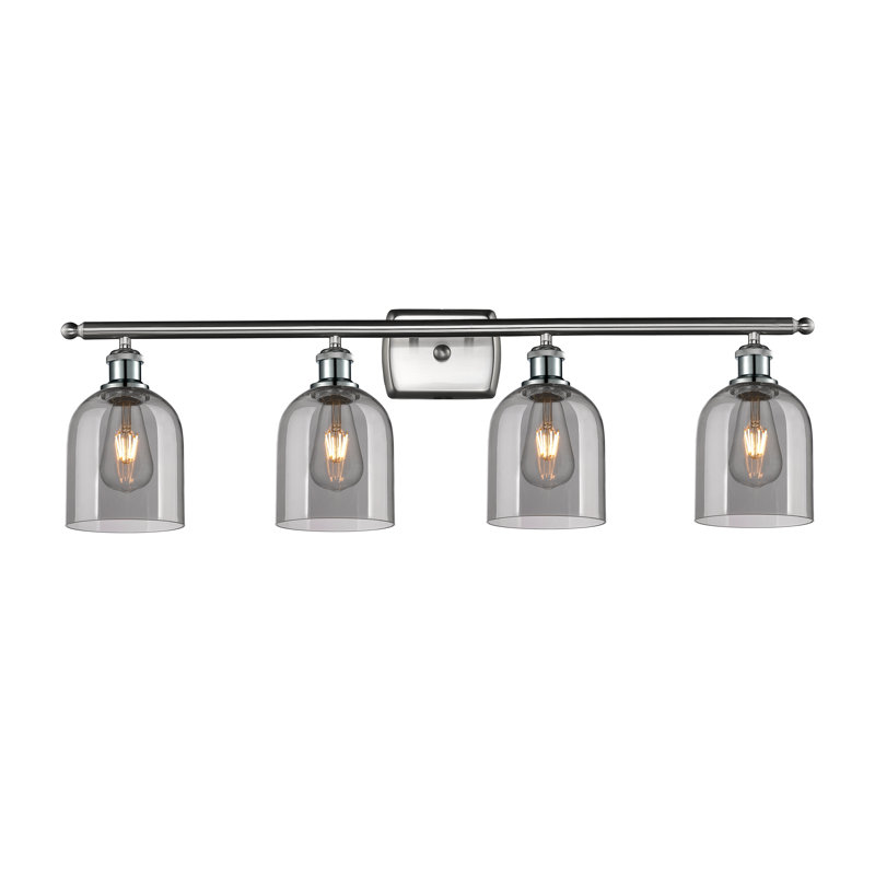 Anacaren 4 - Light Dimmable Vanity Light, Brushed Satin Nickel, Light Smoke