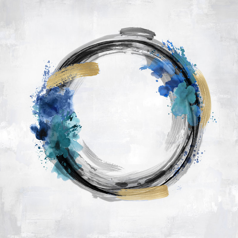 Circle Abstract 2 - Wrapped Canvas Painting, 30cm H x 30cm W