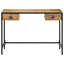 Solid Wood Top Metal Base Writing Desk