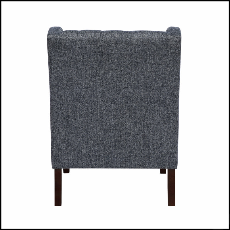 Chaise d'appoint capitonnée à boutons avec coussin en mousse, mobilier de salon confortable et élégant pour les intérieurs modernes