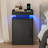 Multi-functional Black Nightstand – Space-saving Storage Cabinet For Bedrooms & Home Offices-988528532